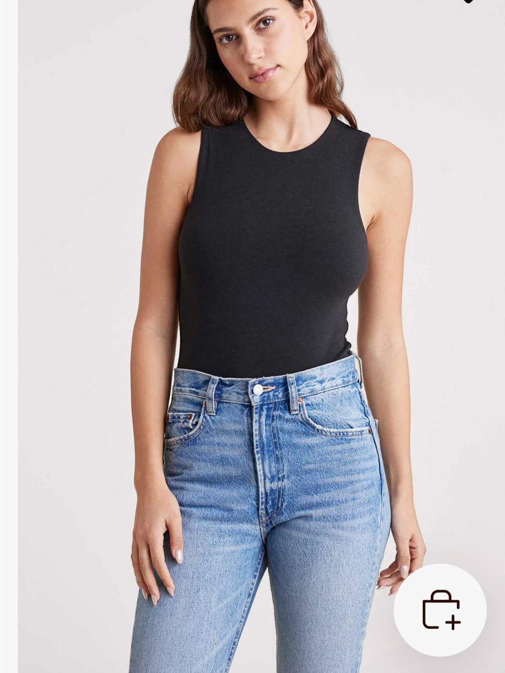 nuuds Black Sleeveless Bodysuit